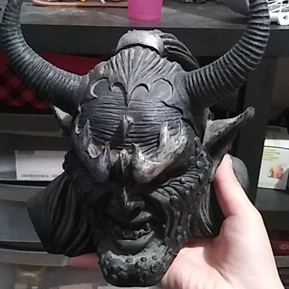 Demon head piggy bank